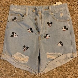 Mickey Mouse jean shorts